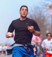 eating while running